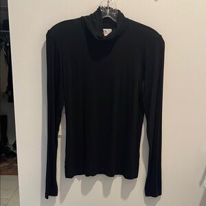 Nordstrom Rack Black Long Sleeve Turtleneck Top